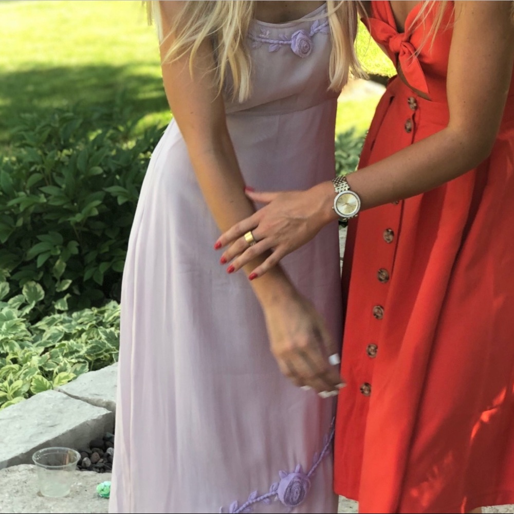 Like new Full length lavender lightweight dress
